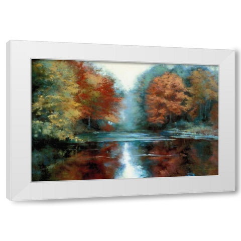 Saco River White Modern Wood Framed Art Print by Engelman, Esther
