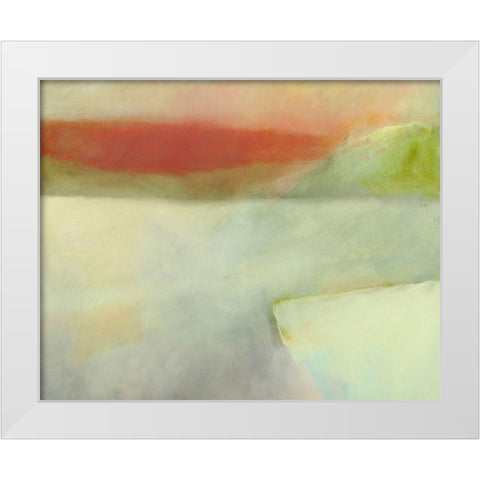 Ice Lake and Red Mountain White Modern Wood Framed Art Print by Engeln, Skadi