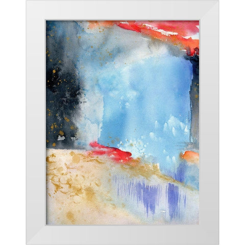 Fields of Gold White Modern Wood Framed Art Print by Edwards, Brazen