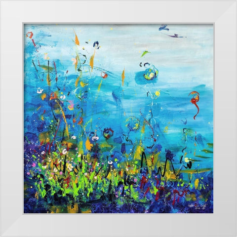 Fleur de Mer White Modern Wood Framed Art Print by Ernst, Heather W.