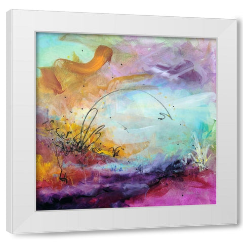 Gracious White Modern Wood Framed Art Print by Ernst, Heather W.