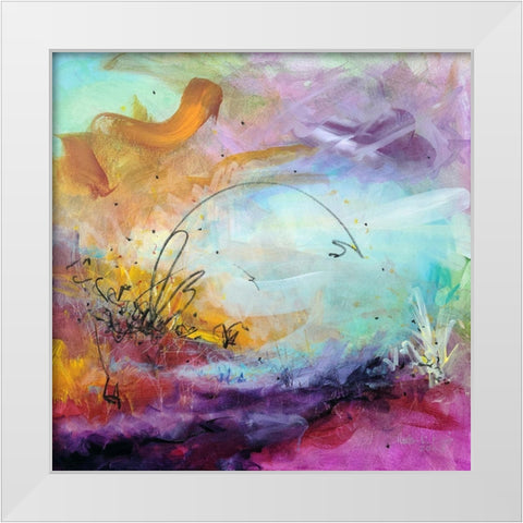 Gracious White Modern Wood Framed Art Print by Ernst, Heather W.
