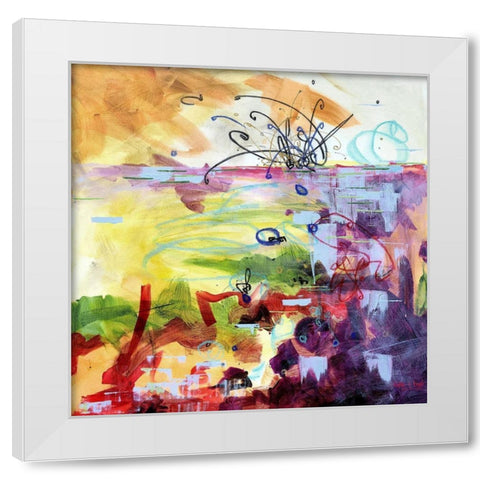 Play Me White Modern Wood Framed Art Print by Ernst, Heather W.