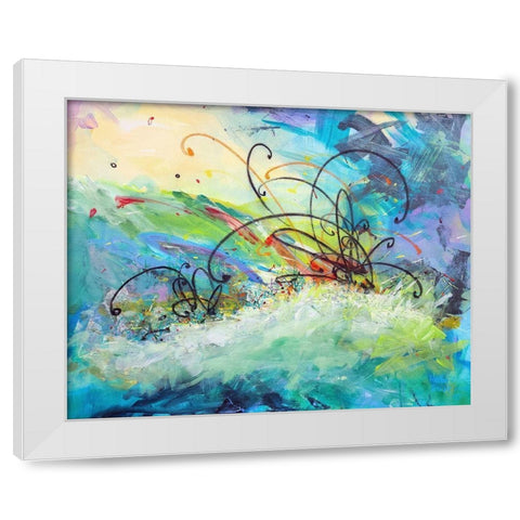 Shine White Modern Wood Framed Art Print by Ernst, Heather W.