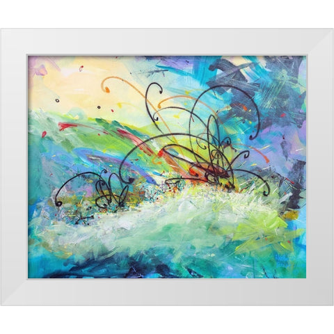 Shine White Modern Wood Framed Art Print by Ernst, Heather W.