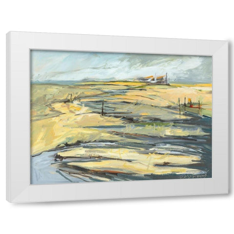 Big Indian Slough â€“ August White Modern Wood Framed Art Print by Ekstrand, Kris