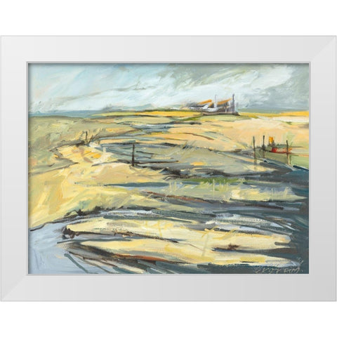 Big Indian Slough â€“ August White Modern Wood Framed Art Print by Ekstrand, Kris