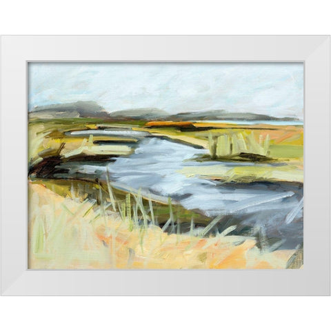 Big Indian Slough â€“ July White Modern Wood Framed Art Print by Ekstrand, Kris