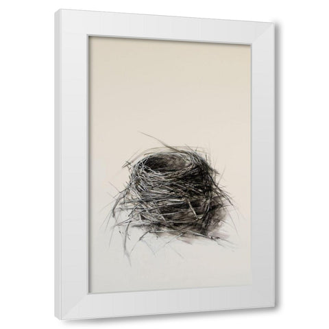 Fledged Nest White Modern Wood Framed Art Print by Ekstrand, Kris