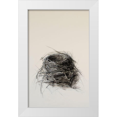 Fledged Nest White Modern Wood Framed Art Print by Ekstrand, Kris