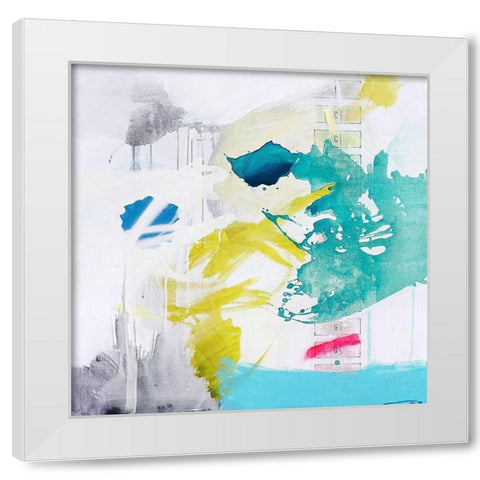 Geologias White Modern Wood Framed Art Print by Escayo, Alba
