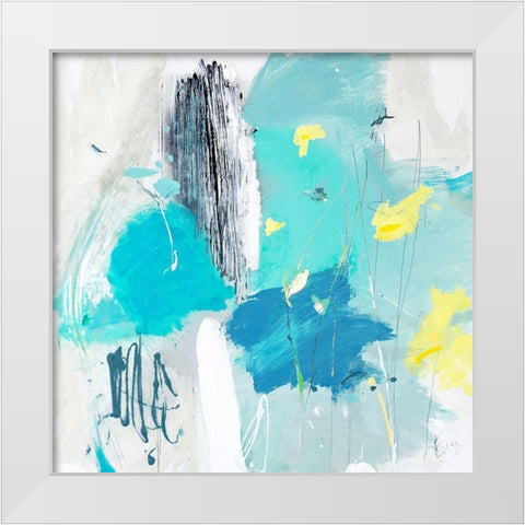 Narcissus White Modern Wood Framed Art Print by Escayo, Alba