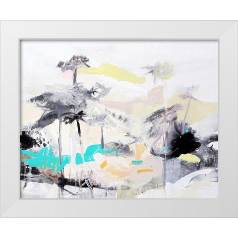 Paraiso White Modern Wood Framed Art Print by Escayo, Alba