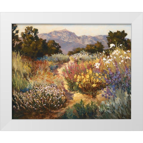 Spring Trails White Modern Wood Framed Art Print by Freudenstein, Ellie