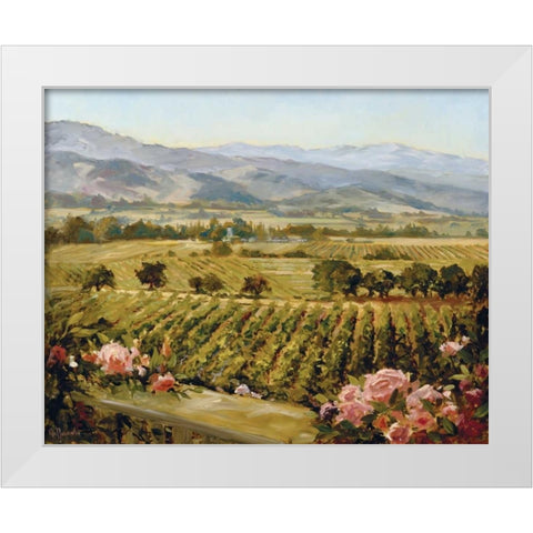 Vineyards to Vaca Mountains White Modern Wood Framed Art Print by Freudenstein, Ellie