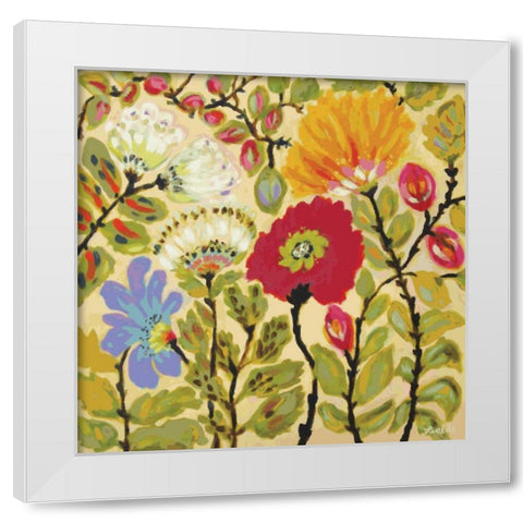 Autumn Fresh Garden White Modern Wood Framed Art Print by Fields, Karen