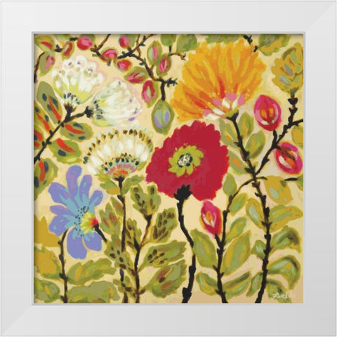 Autumn Fresh Garden White Modern Wood Framed Art Print by Fields, Karen