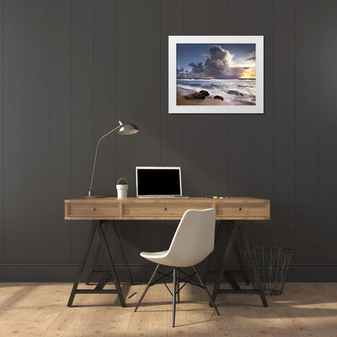 Forces of Nature White Modern Wood Framed Art Print by Foster, Christopher