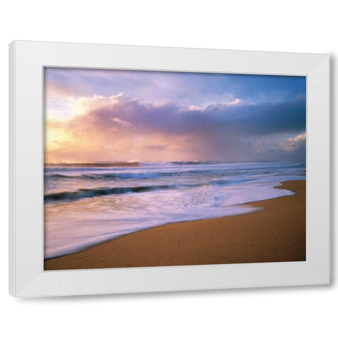 Pacific Storm White Modern Wood Framed Art Print by Foster, Christopher