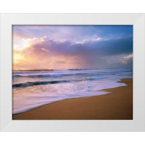 Pacific Storm White Modern Wood Framed Art Print by Foster, Christopher