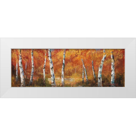 Autumn Birch I White Modern Wood Framed Art Print by Fronckowiak, Art