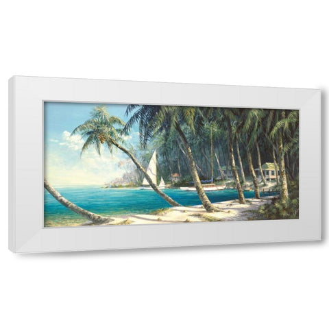 Bali Cove White Modern Wood Framed Art Print by Fronckowiak, Art