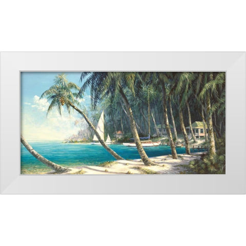Bali Cove White Modern Wood Framed Art Print by Fronckowiak, Art