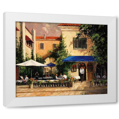 Cafe Bar White Modern Wood Framed Art Print by Fronckowiak, Art