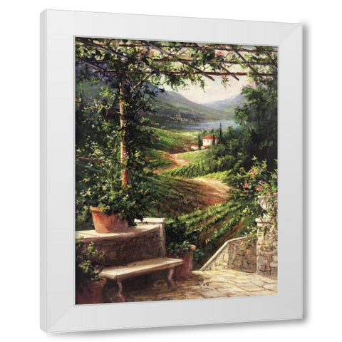 Chianti Vineyard White Modern Wood Framed Art Print by Fronckowiak, Art