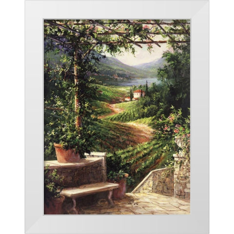 Chianti Vineyard White Modern Wood Framed Art Print by Fronckowiak, Art