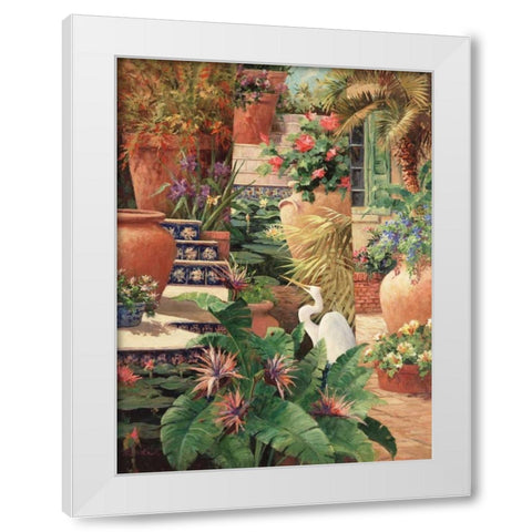 Floral Fractal with Egret White Modern Wood Framed Art Print by Fronckowiak, Art