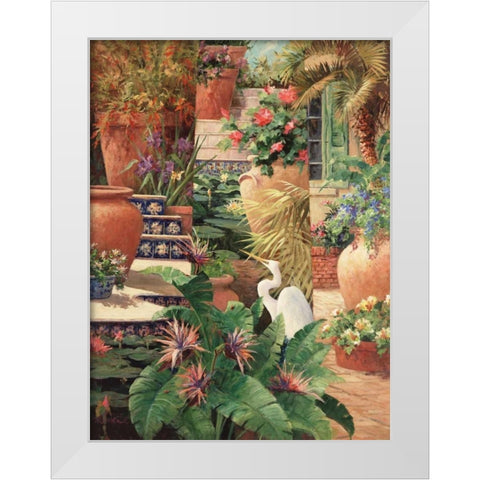 Floral Fractal with Egret White Modern Wood Framed Art Print by Fronckowiak, Art