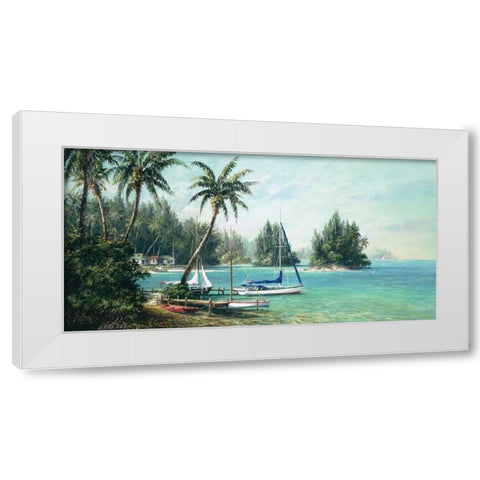 Island Cove White Modern Wood Framed Art Print by Fronckowiak, Art