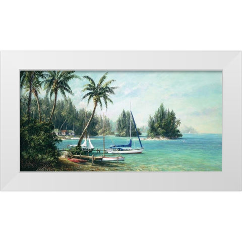Island Cove White Modern Wood Framed Art Print by Fronckowiak, Art