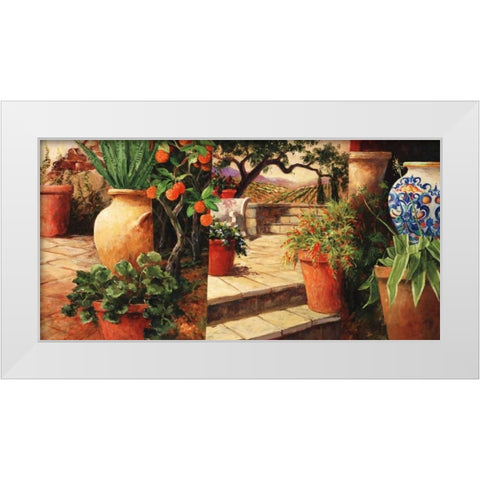 Turo Tuscan Orange White Modern Wood Framed Art Print by Fronckowiak, Art