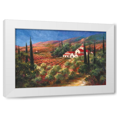Tuscan Monastery White Modern Wood Framed Art Print by Fronckowiak, Art