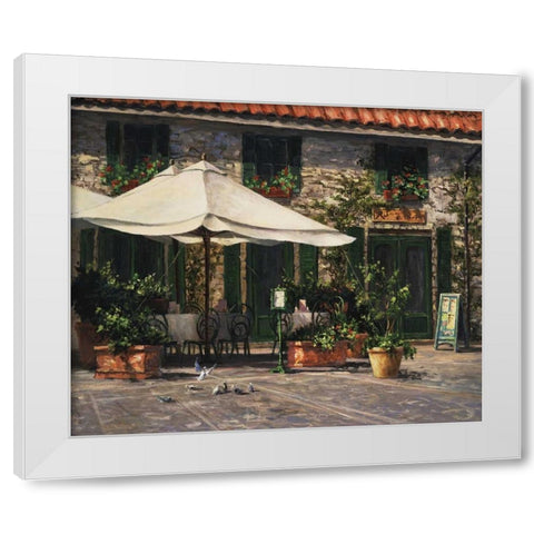 Ristorante Il Pozzo White Modern Wood Framed Art Print by Fronckowiak, Art