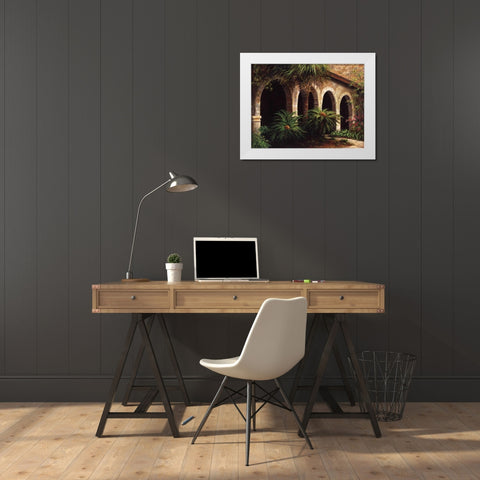 Sago Arches White Modern Wood Framed Art Print by Fronckowiak, Art