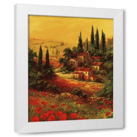 Toscano Valley I White Modern Wood Framed Art Print by Fronckowiak, Art