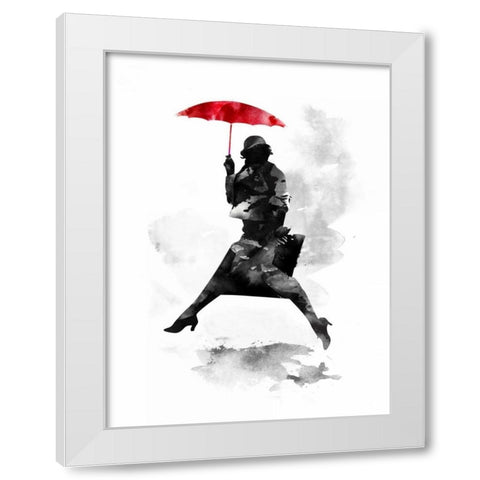 Puddle Jumper White Modern Wood Framed Art Print by Farkas, Robert