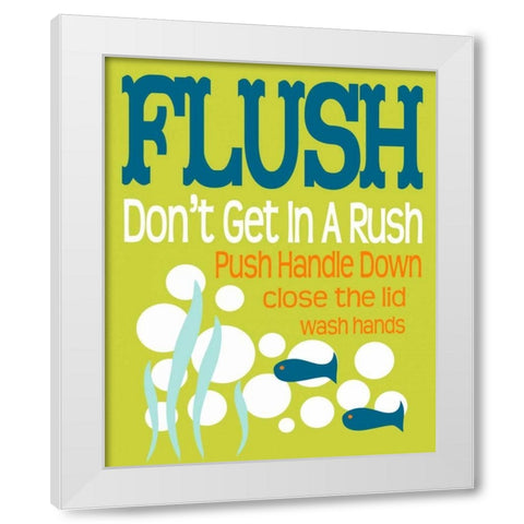 Ocean Bubble Friends 2 White Modern Wood Framed Art Print by Fuqua, Leslie