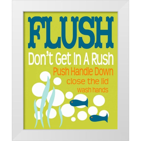 Ocean Bubble Friends 2 White Modern Wood Framed Art Print by Fuqua, Leslie