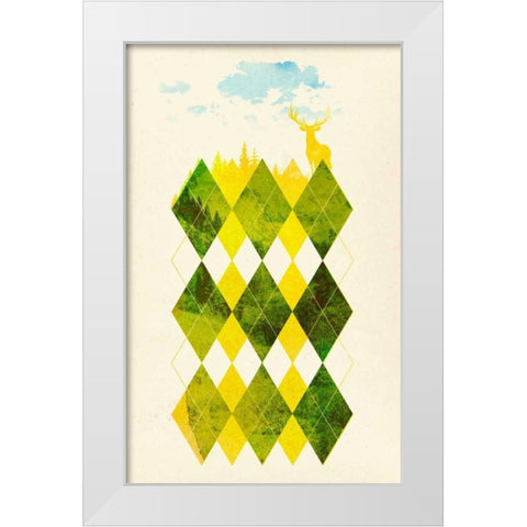 Elegant Forest White Modern Wood Framed Art Print by Farkas, Robert