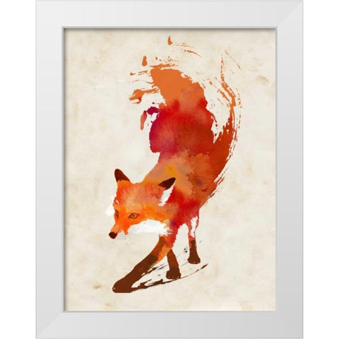 Vulpes Vulpes White Modern Wood Framed Art Print by Farkas, Robert