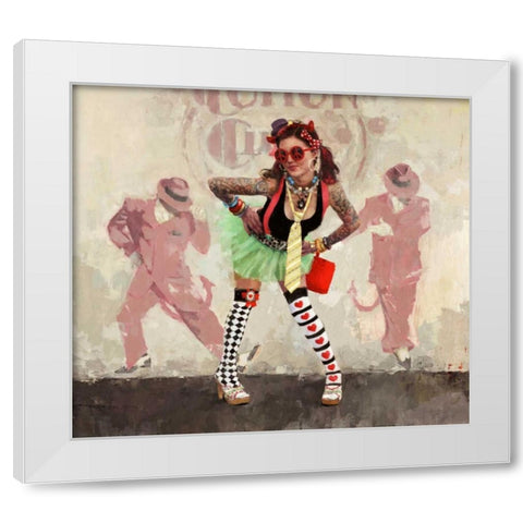 Devil or Angel? White Modern Wood Framed Art Print by Fitzpatrick, Michael