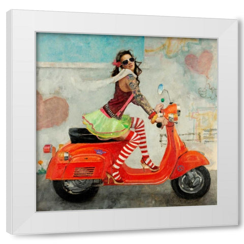 This Is How I Roll White Modern Wood Framed Art Print by Fitzpatrick, Michael