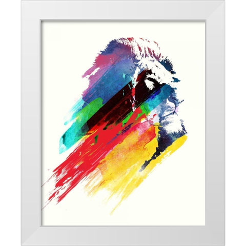 Our Hero White Modern Wood Framed Art Print by Farkas, Robert