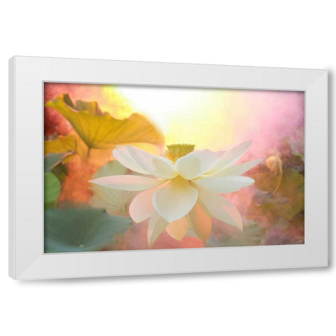 Arise White Modern Wood Framed Art Print by Farzad, Bahman
