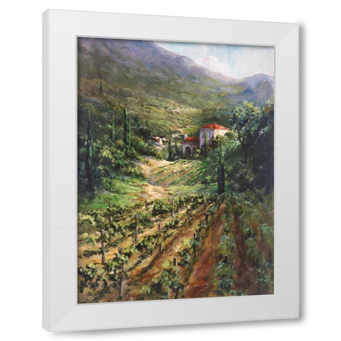 Tuscany Vineyard White Modern Wood Framed Art Print by Fronckowiak, Art