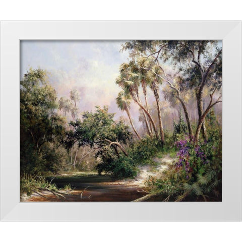 Myakka River Scene White Modern Wood Framed Art Print by Fronckowiak, Art